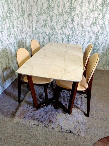 bàn ghế gỗ chân sắt quán ăn